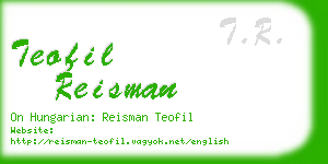 teofil reisman business card